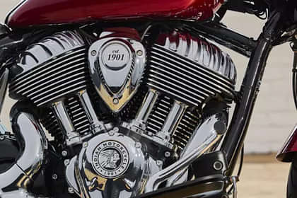 Indian Motorcycle Super Chief Limited Maroon Metallic Engine From Right