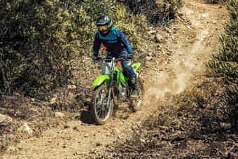 Kawasaki KLX 140R F Riding Shot Kawasaki KLX 140R F Riding Shot