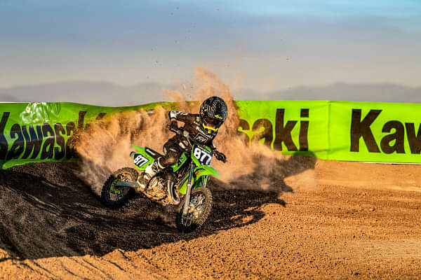 Kawasaki KX65 Cornering Shot