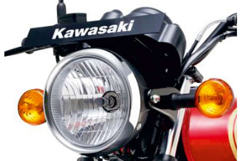 Kawasaki W175 Candy Persimmon Red Head Light
