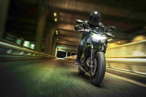 Kawasaki Z650 Riding Shot