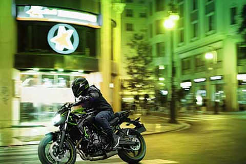 Kawasaki Z650 STD Riding Shot