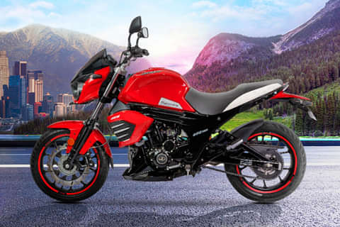 Mahindra Mojo 300 BS6 Red Agate Left Side View
