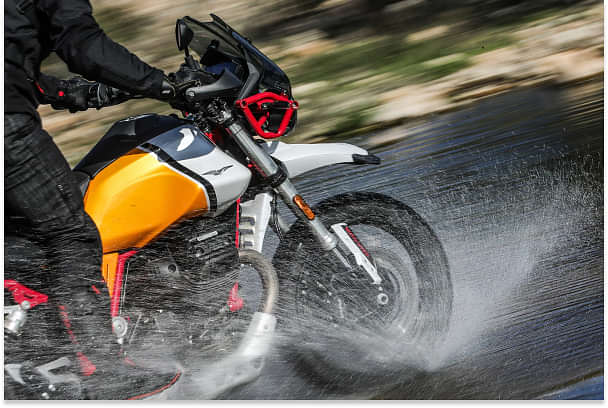 Moto Guzzi V85 TT Riding Shot
