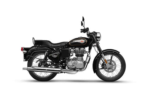 Royal Enfield Bullet 350 Military Silver Red Right Side View