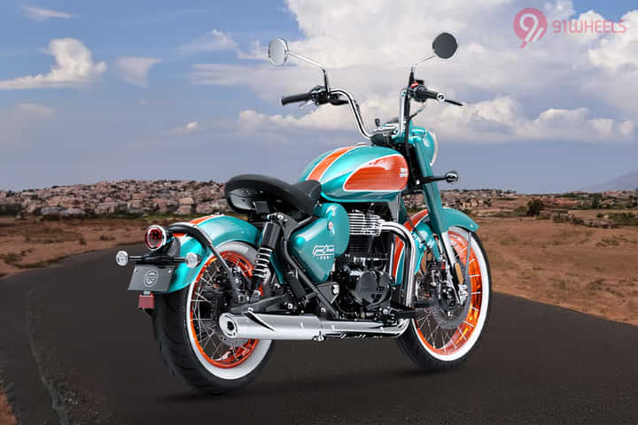 Royal Enfield Goan Classic 350 Right Rear Three Quarter Royal Enfield Goan Classic 350 Right Rear Three Quarter