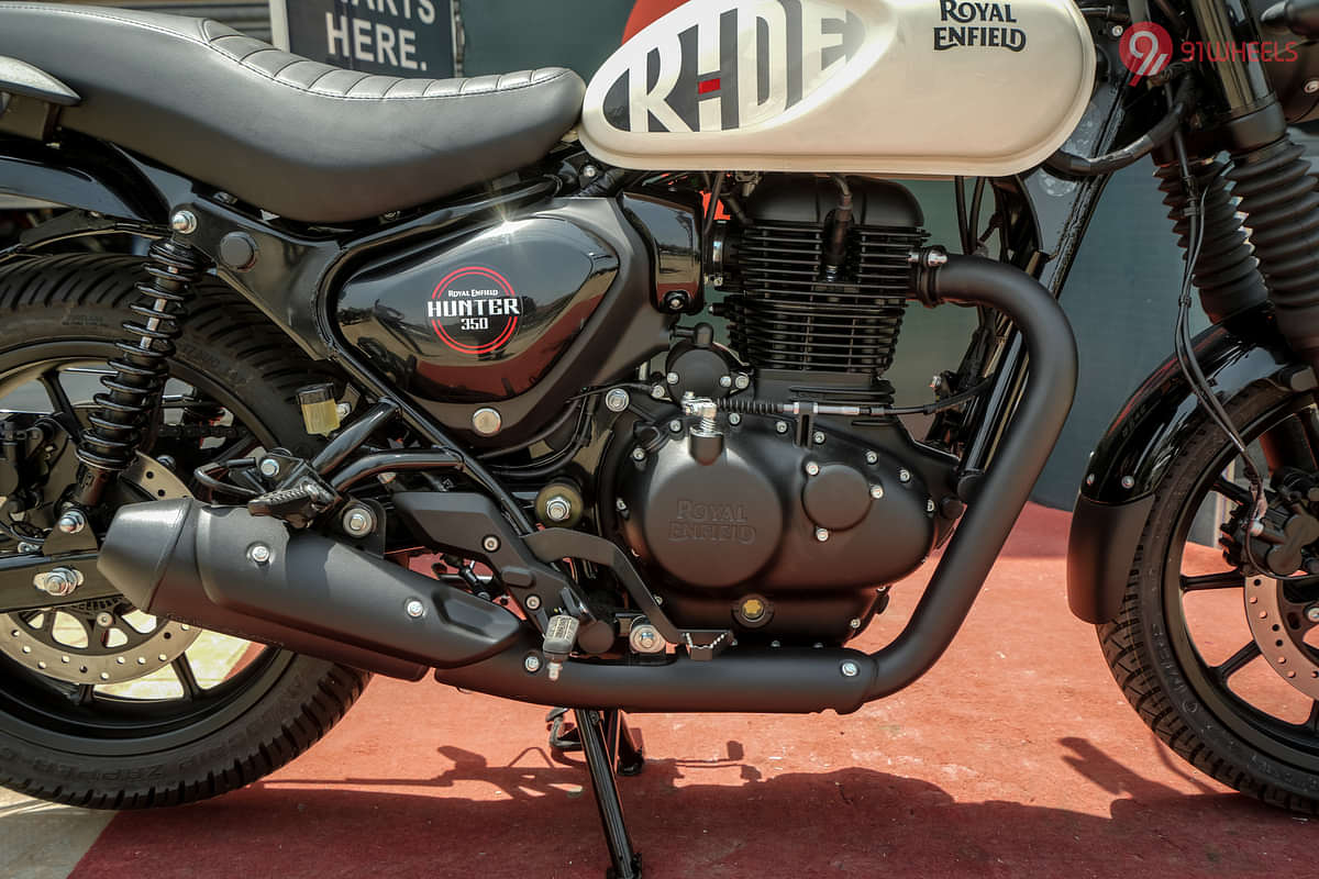 Royal Enfield Hunter 350 Engine From Right