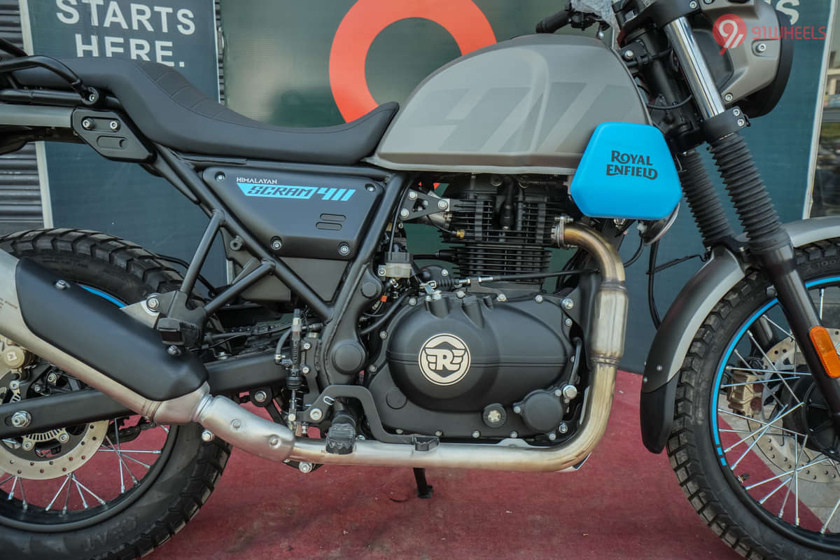 Royal Enfield Scram 411 Engine From Right