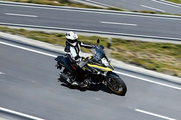 Suzuki V Strom 650 XT Riding Shot