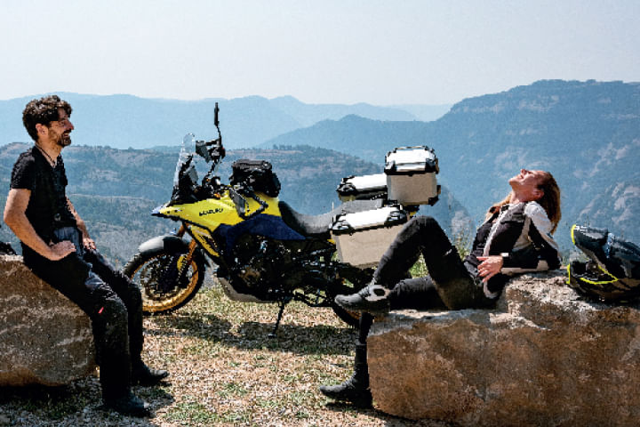 Suzuki V-Strom 800DE Cornering Shot