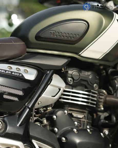 Scrambler 400X Engine From Right
