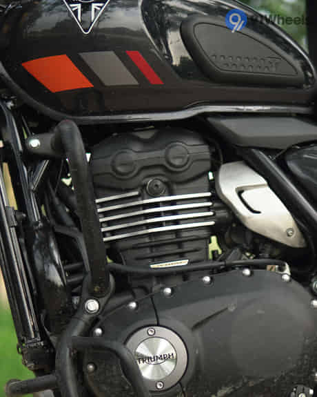 Scrambler 400 XC Engine From Left