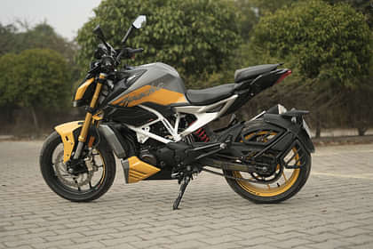 TVS Apache RTR 310 Furry Yellow Left Side View