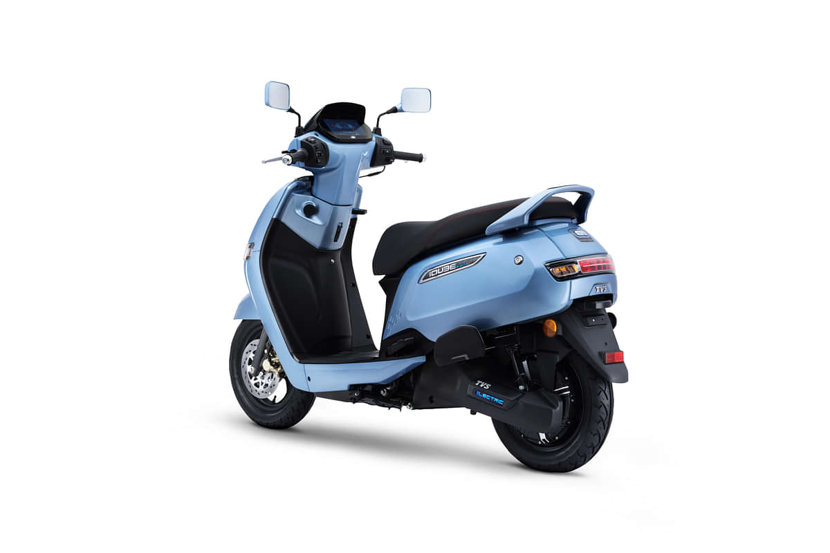 TVS iQube Electric Left Rear Three Quarter