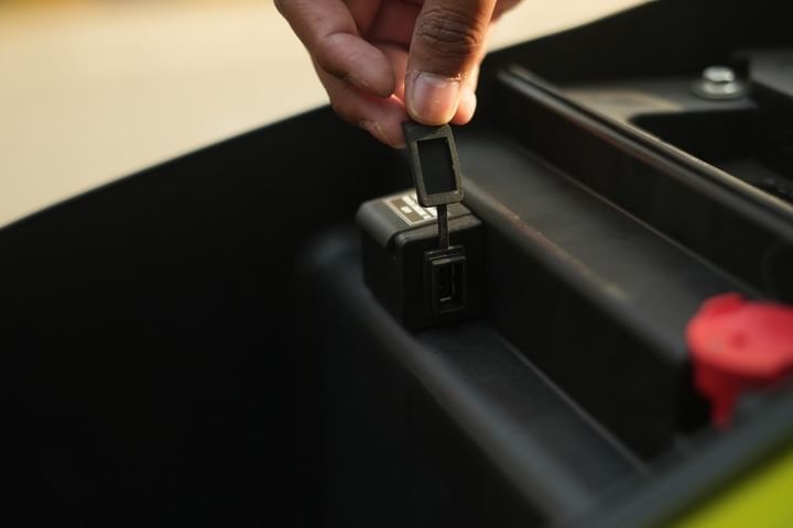 TVS NTORQ 125 USB Charging Port