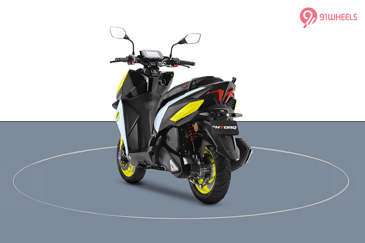TVS NTorq 150 Left Rear Three Quarter