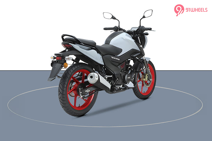 TVS Raider 125 Right Rear Three Quarter