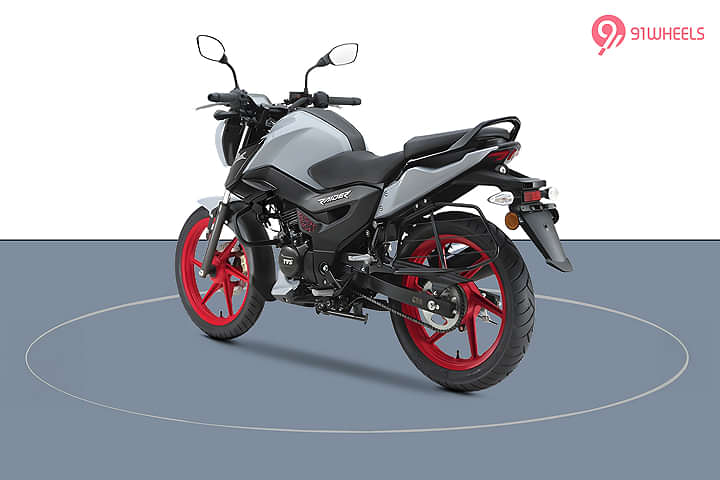 TVS Raider 125 Left Rear Three Quarter