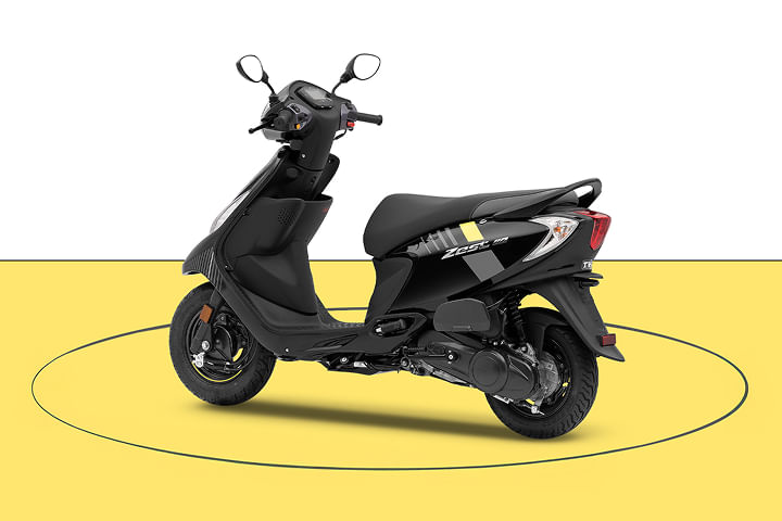 TVS Scooty Zest 110 Left Rear Three Quarter TVS Scooty Zest 110 Left Rear Three Quarter