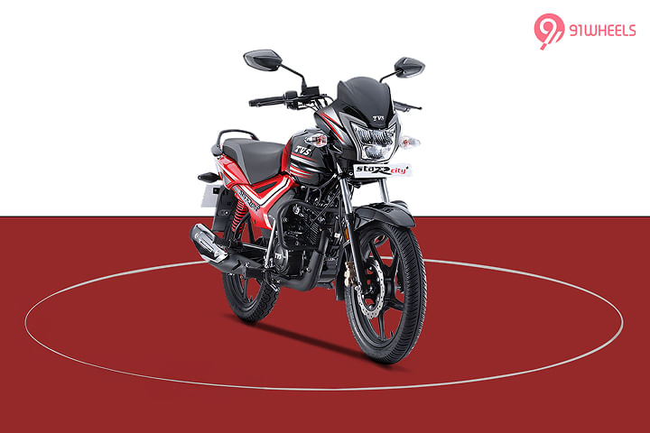 TVS Star City+ Right Front Three Quarter