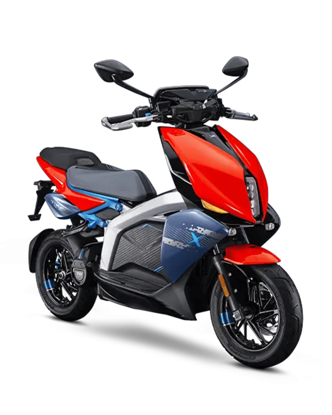 TVS X EV Right Front Three Quarter