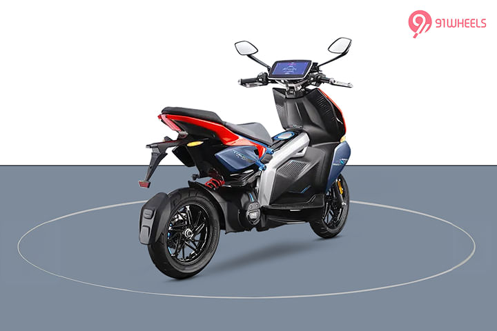 TVS X EV Right Rear Three Quarter TVS X EV Right Rear Three Quarter