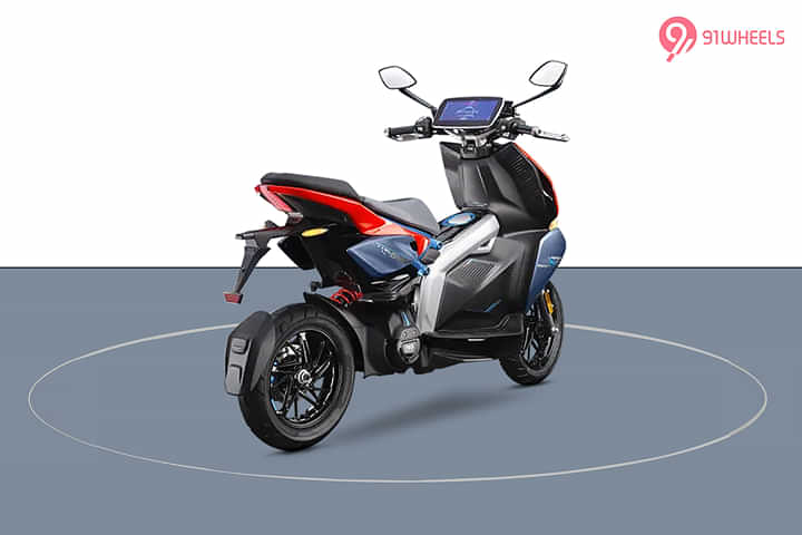 TVS X EV Right Rear Three Quarter TVS X EV Right Rear Three Quarter