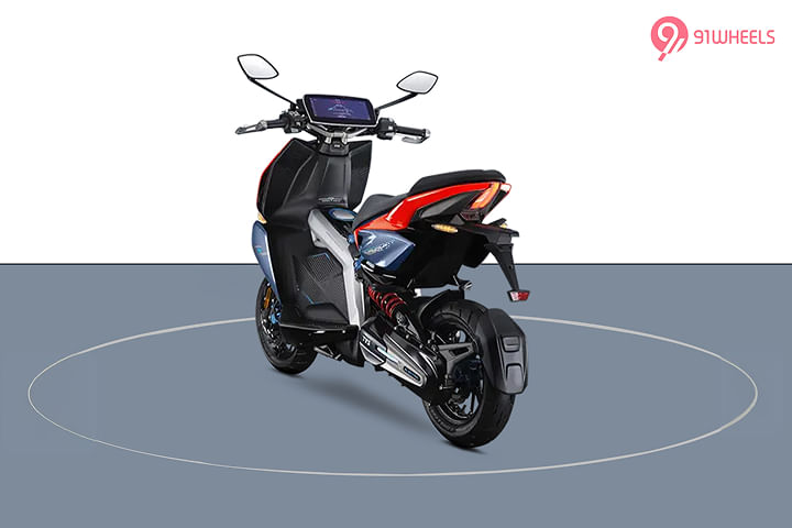 TVS X EV Left Rear Three Quarter TVS X EV Left Rear Three Quarter
