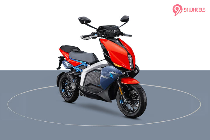 TVS X EV Right Front Three Quarter