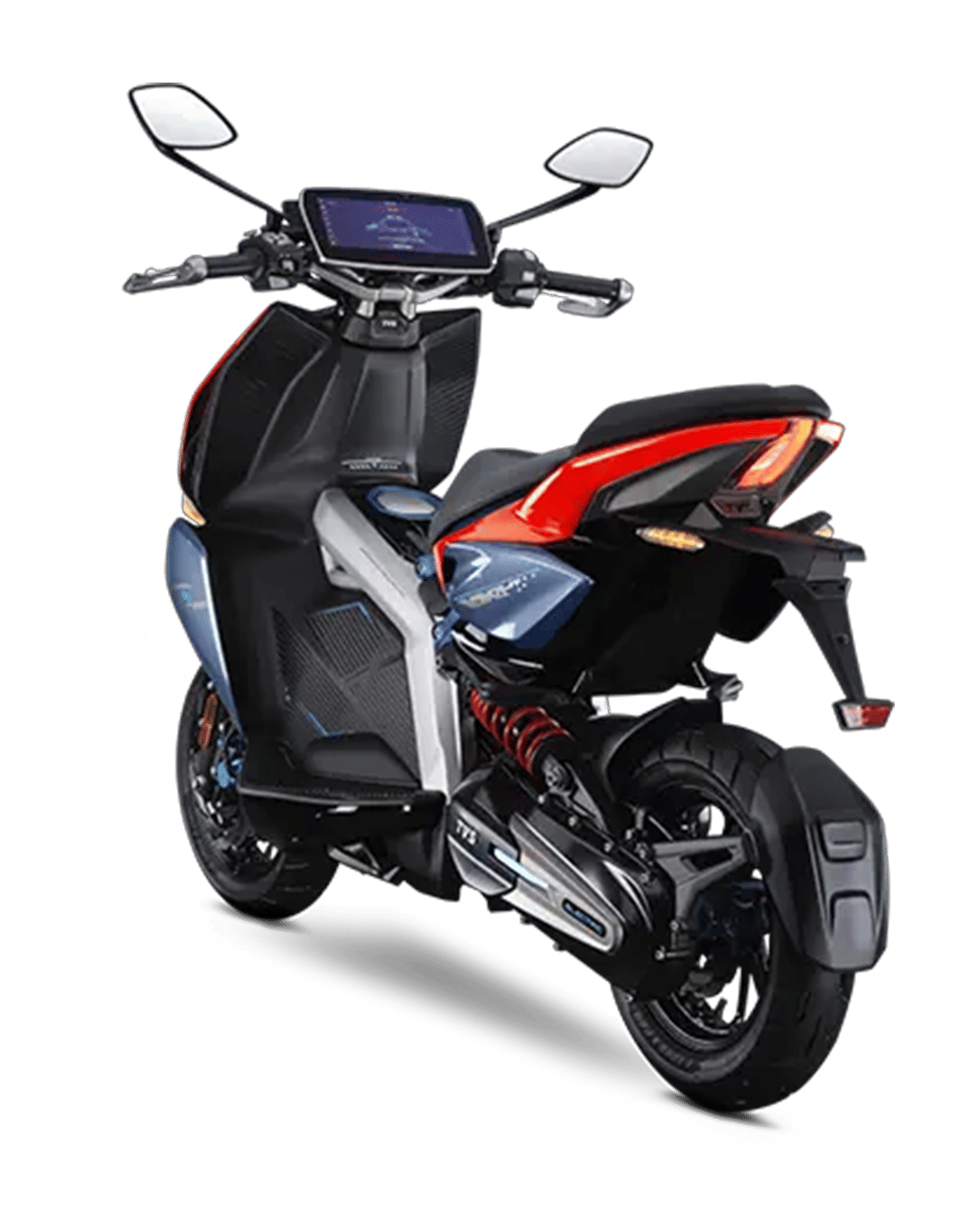 TVS X EV Left Rear Three Quarter