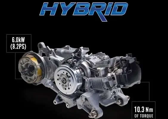 Yamaha Fascino 125 Fi Hybrid Engine From Right