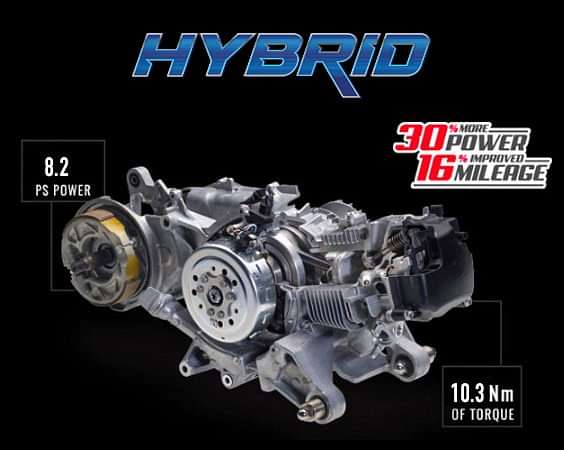 Yamaha RayZR 125 Fi-Hybrid Street Rally Engine From Right