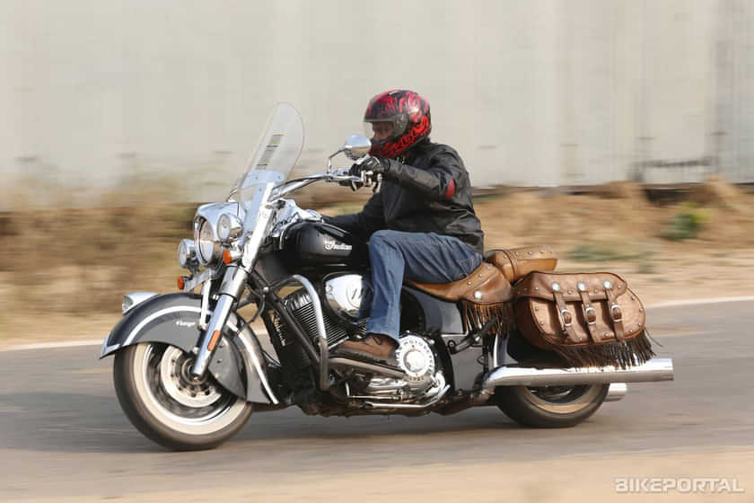 Indian Motorcycle Indian Chief Vintage Moving shot Indian Motorcycle Indian Chief Vintage Moving shot