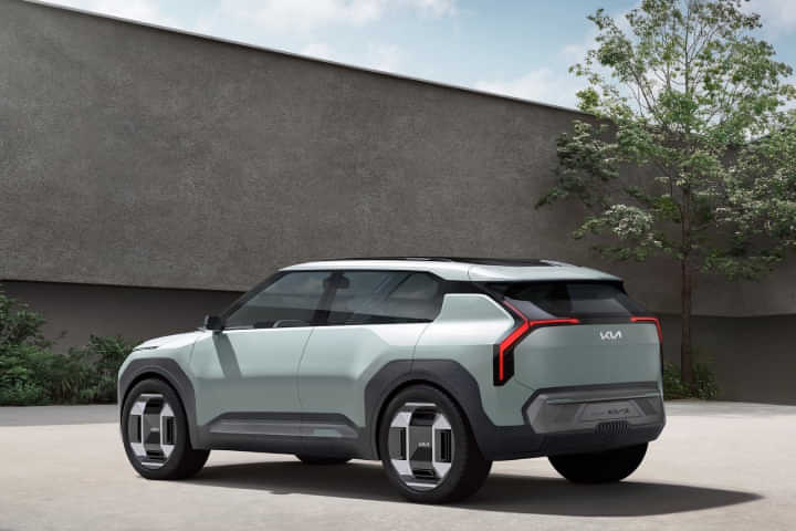 KIA EV3 Left Rear Three Quarter KIA EV3 Left Rear Three Quarter