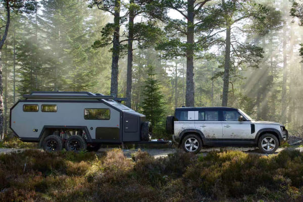 Land Rover Defender Driving Shot