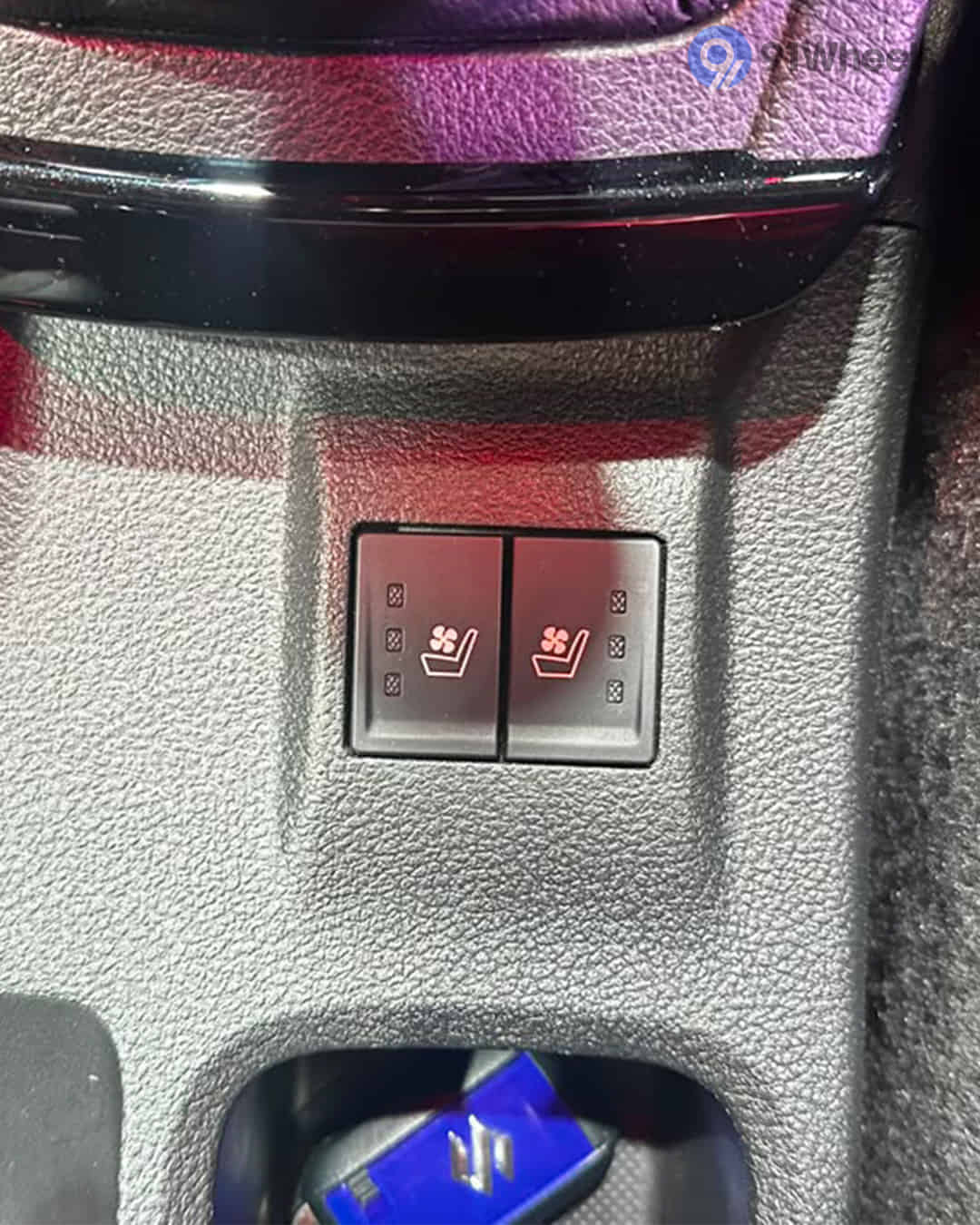 Ventilated seat switch