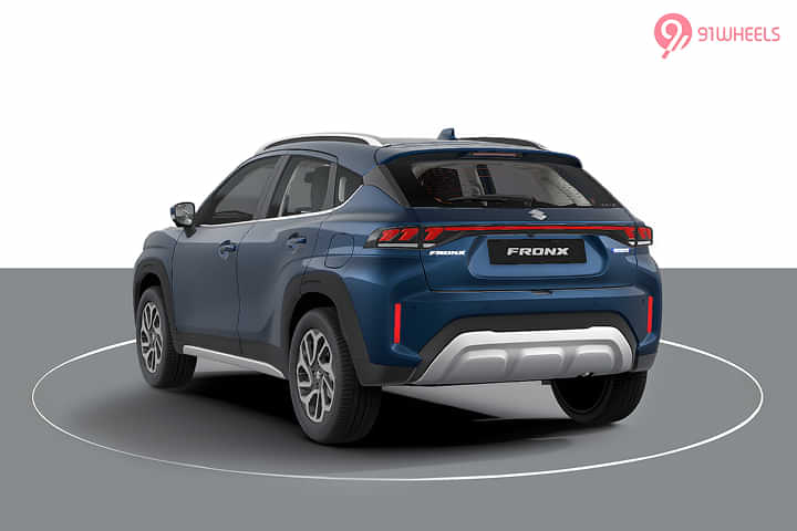 Maruti Suzuki Fronx Left Rear Three Quarter Maruti Suzuki Fronx Left Rear Three Quarter