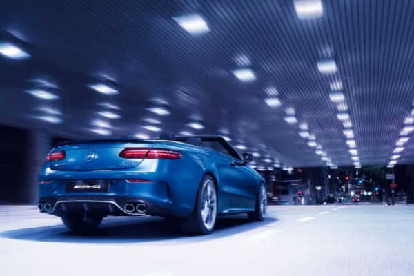 Mercedes-Benz AMG E 53 Cabriolet 2023-2025 Right Rear Three Quarter Mercedes-Benz AMG E 53 Cabriolet 2023-2025 Right Rear Three Quarter