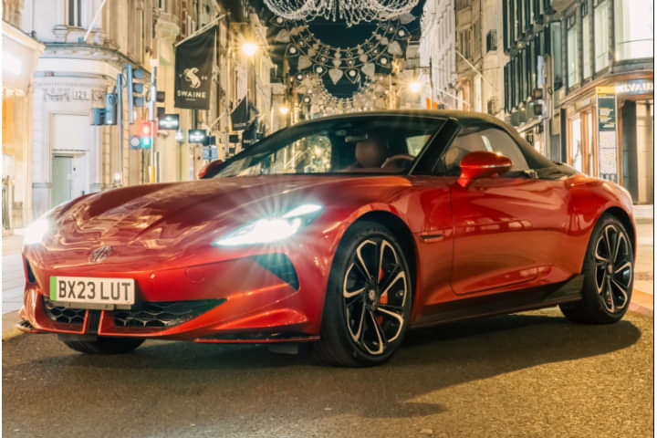 MG Cyberster EV Left Front Three Quarter