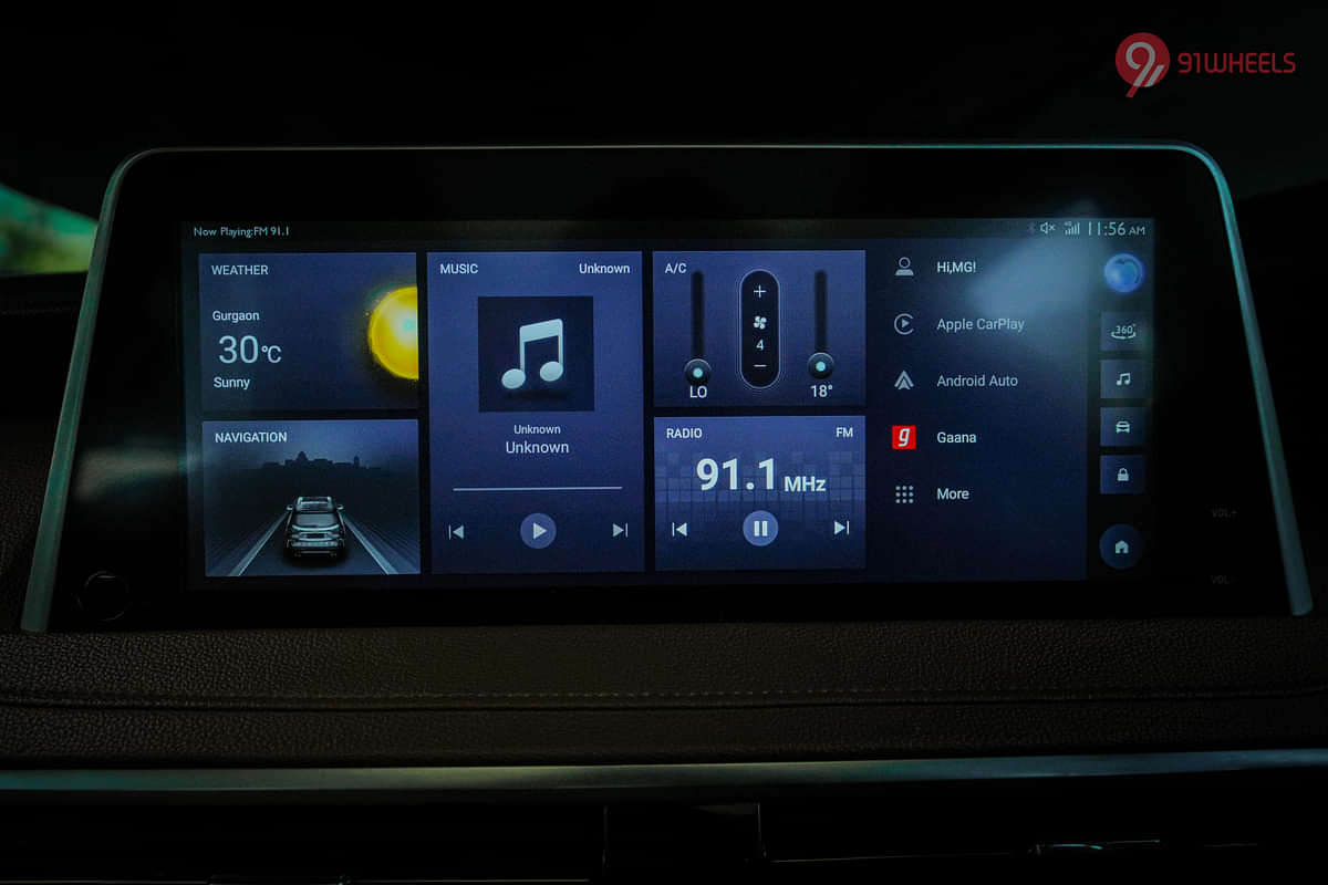 MG Gloster Infotainment System