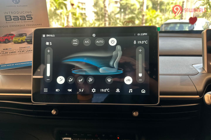 MG Windsor EV AC Controls