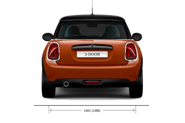 Mini 3 Door Hatch 2020-2025 Rear View