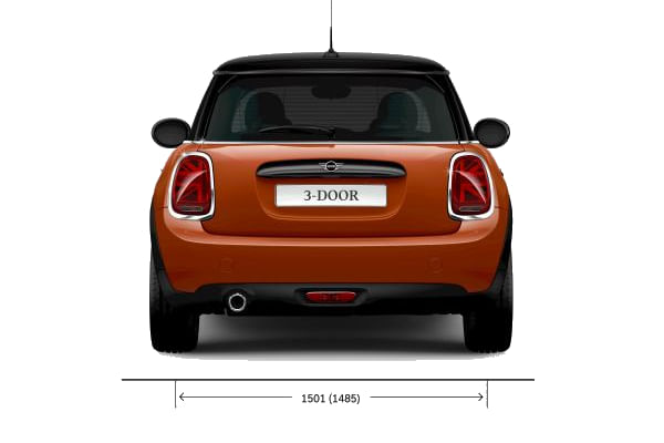 Mini 3 Door Hatch 2020-2025 Rear View