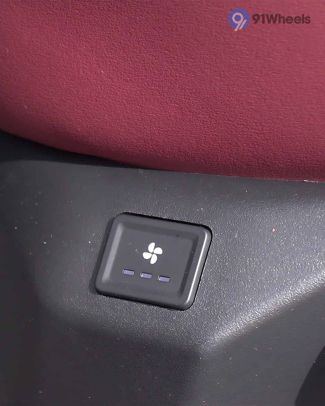 Ventilated seat switch