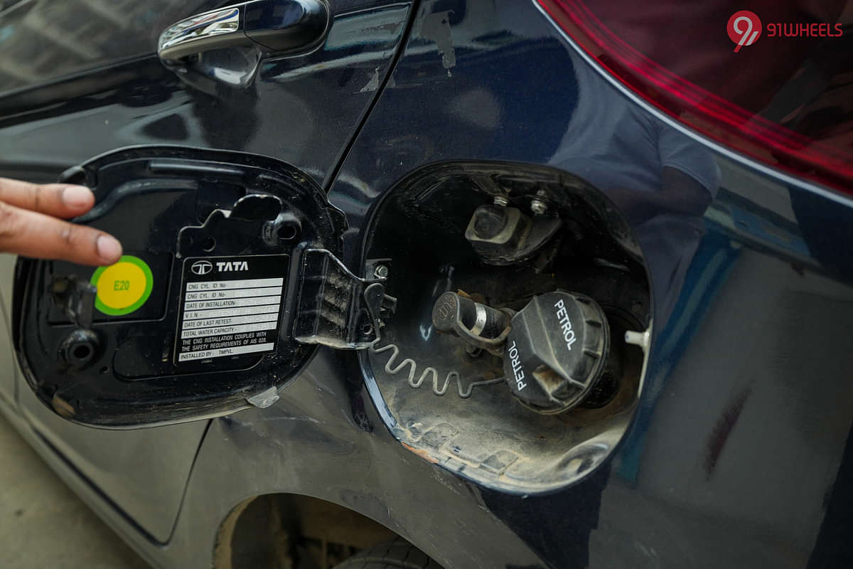 Tata Tiago CNG Open Fuel Lid