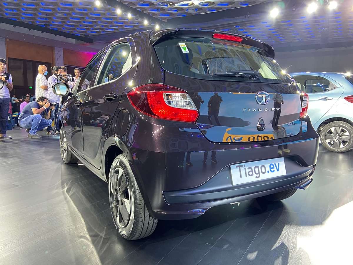 Tata Tiago EV Left Rear Three Quarter