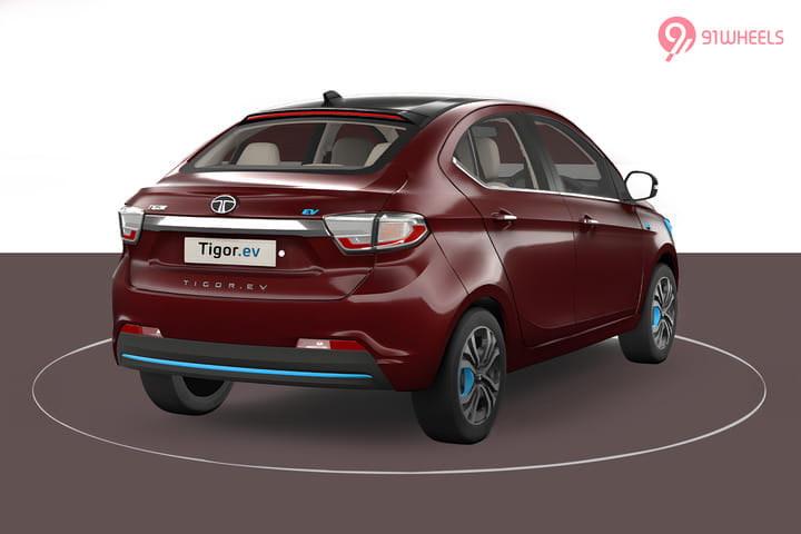 Tata Tigor EV Right Rear Three Quarter