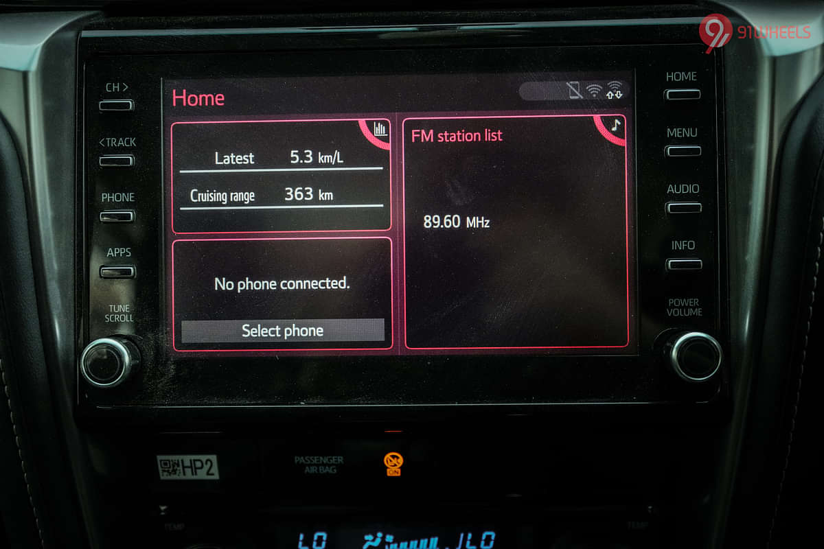 Toyota Fortuner Infotainment System