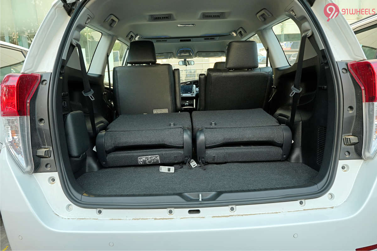 Toyota Innova Crysta Bootspace Rear Seat Folded