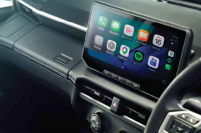 Toyota Hilux 12.3-inch touchscreen with wireless Apple CarPlay and Android Auto